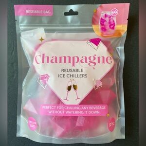 NIB Champagne Pink Diamond Reusable Ice Cubes